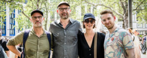 Succession writers Jesse Armstrong, Tony Roche, Francesca Gardiner and Jamie Carragher_web