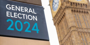 Photo of Big Ben with a sign saying 'General Election 2024'