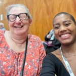 Katharine Way (left) And Aisha Josiah (right) at TUC Women's Conference March 2025