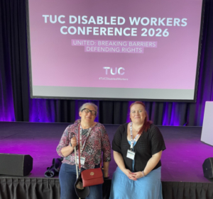WGGB delegates Katharine Way and Katherine McDermott at TUC Disabled Workers' Conference